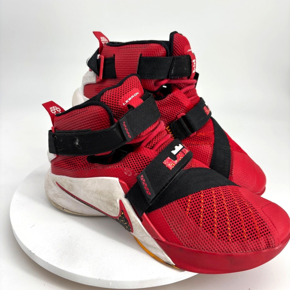 Nike LeBron James Soldier 9 Mens 8.5 University Red Basketball Shoes 749417-606